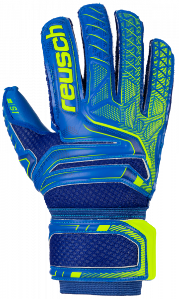 Reusch Attrakt S1 Finger Support Junior 5072230 4949 blue yellow front